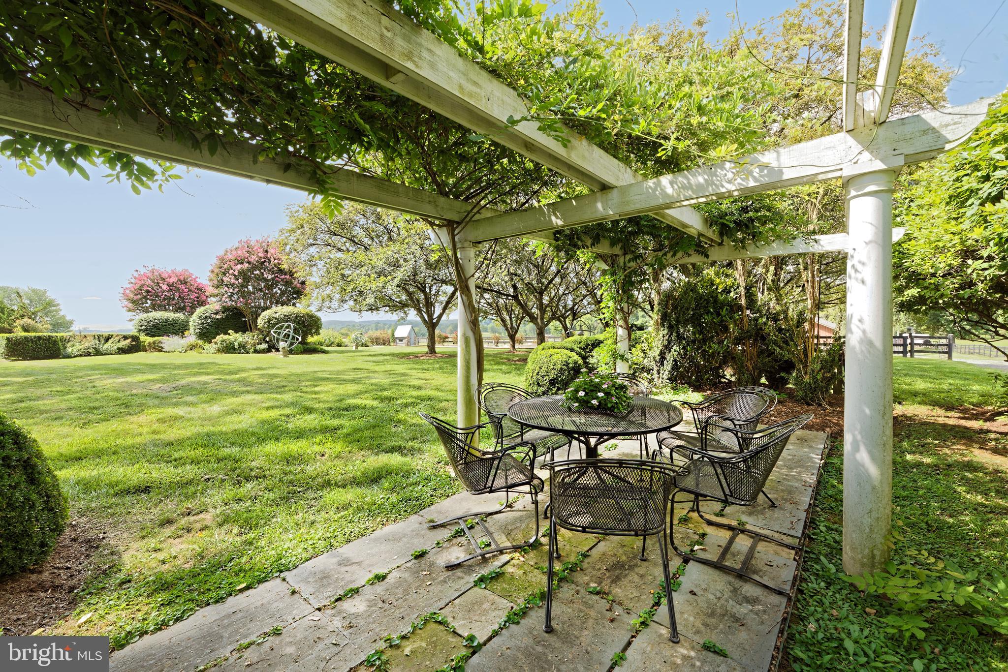 35771 Snake Hill Road Middleburg, VA 20117 - Photo 38 of 74 Patio with wisteria covered pergola
