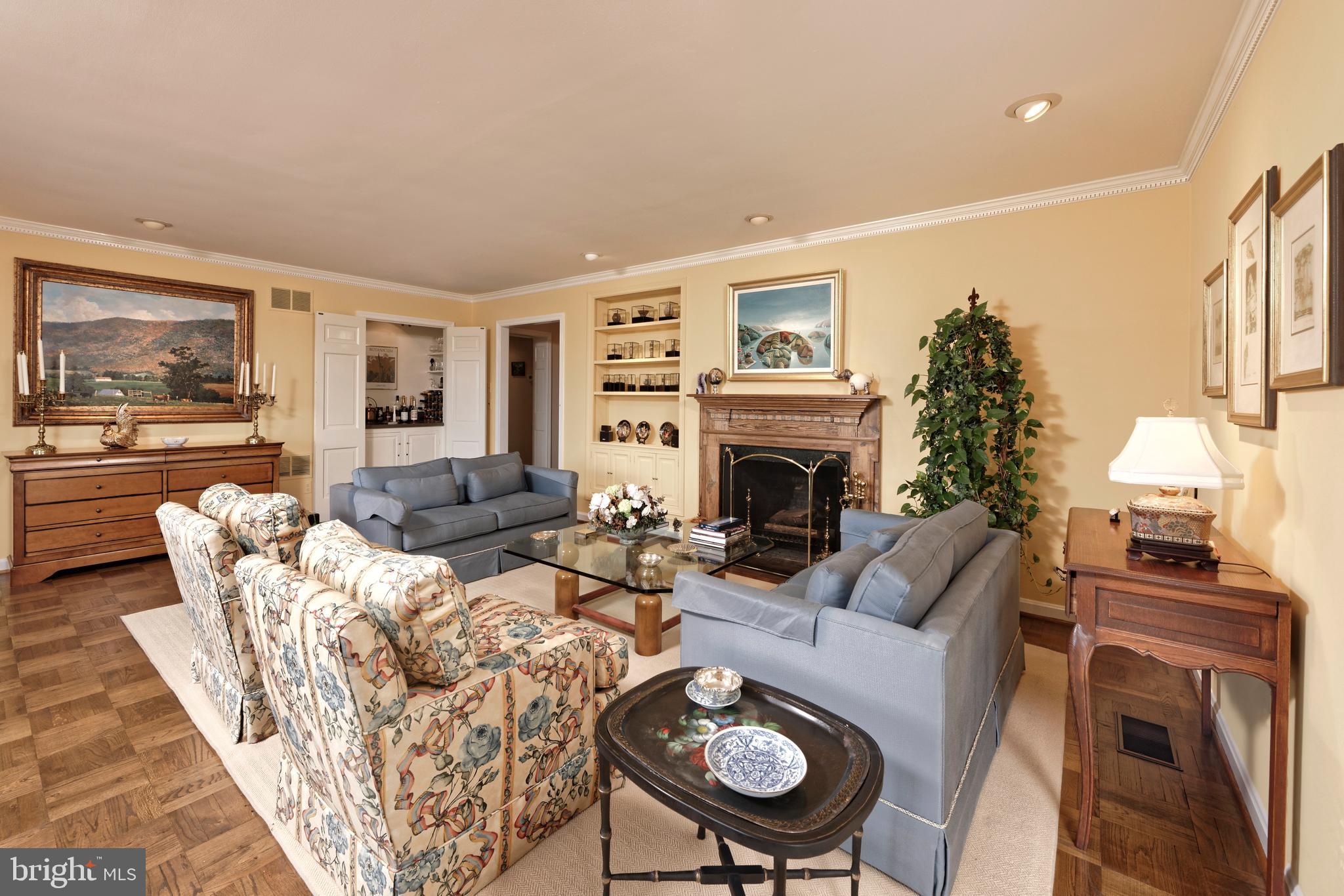 35771 Snake Hill Road Middleburg, VA 20117 - Photo 10 of 74 Formal living room has a fireplace and a wet bar