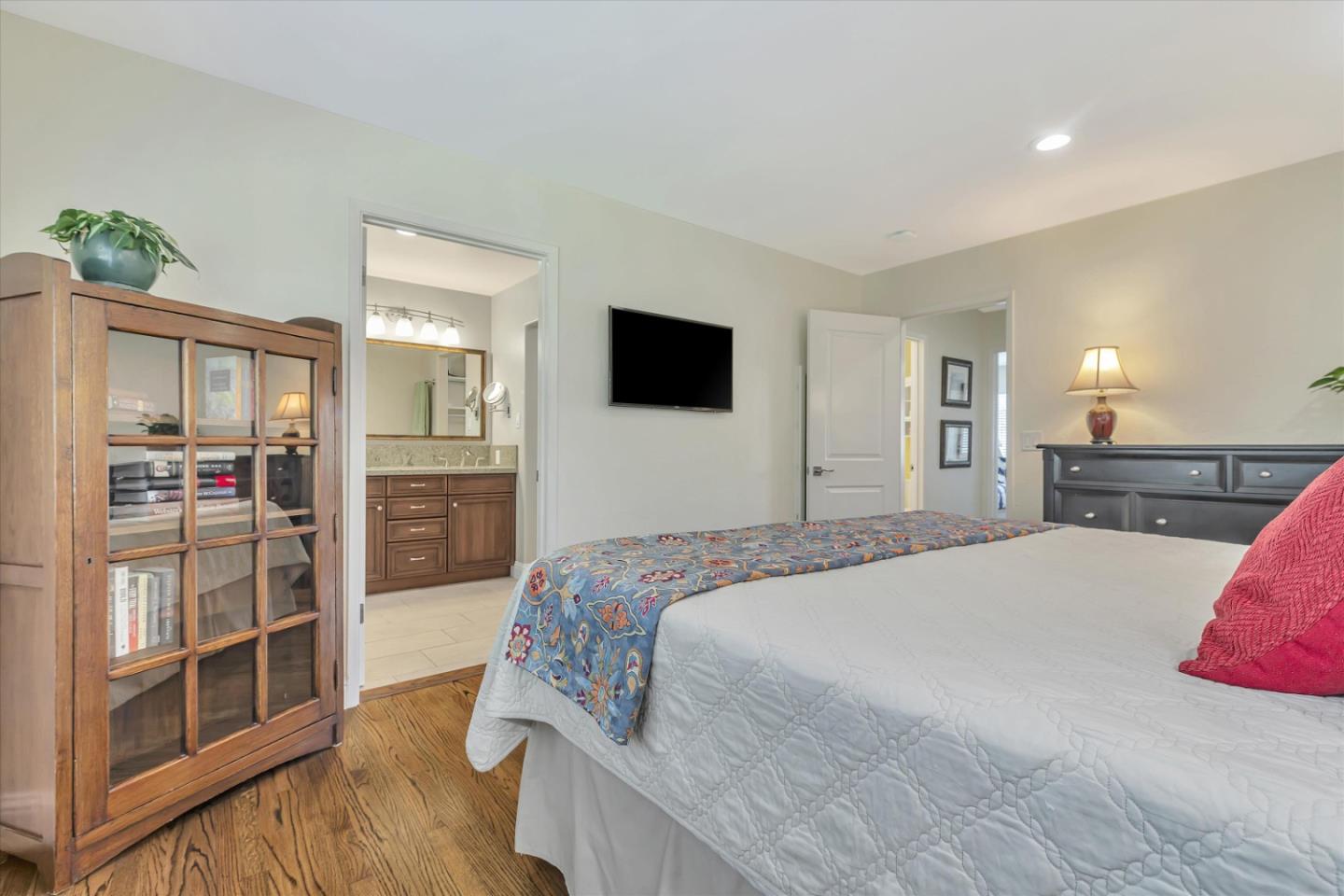 1190 Bruckner Circle Mountain View, CA 94040 - Photo 36 of 51 a bedroom with a bed and a flat screen tv