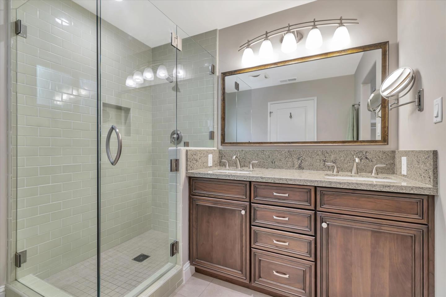 1190 Bruckner Circle Mountain View, CA 94040 - Photo 38 of 51 a bathroom with a sink shower and a mirror