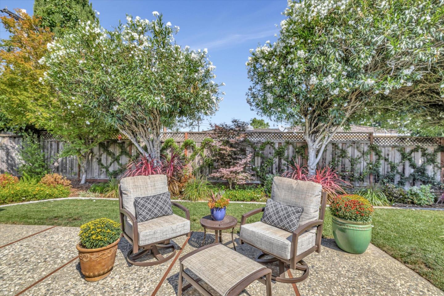 1190 Bruckner Circle Mountain View, CA 94040 - Photo 45 of 51 a view of a patio with chairs and a fire pit