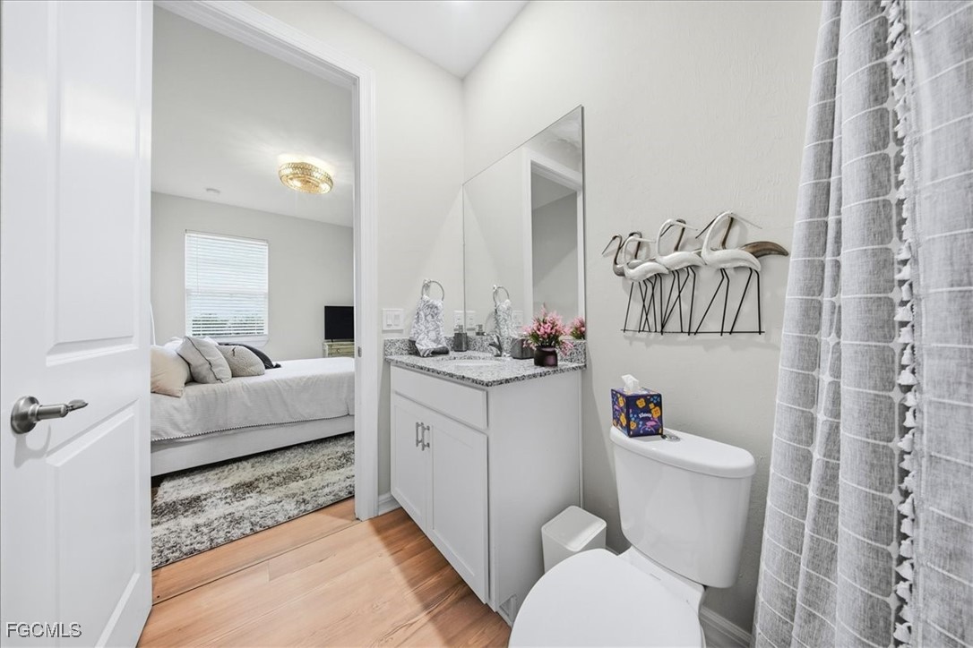 16128 Lotus Way Punta Gorda, FL 33982 - Photo 28 of 49 a bathroom with a sink vanity mirror and toilet