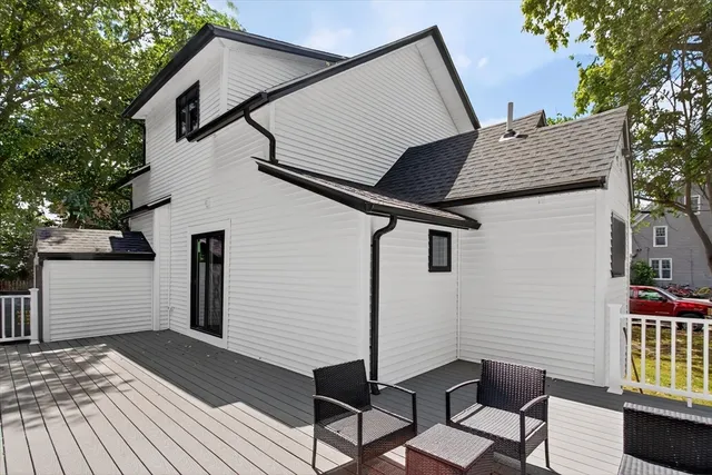 a view of a house with a patio