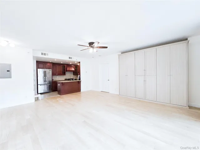 a view of a balcony with city view