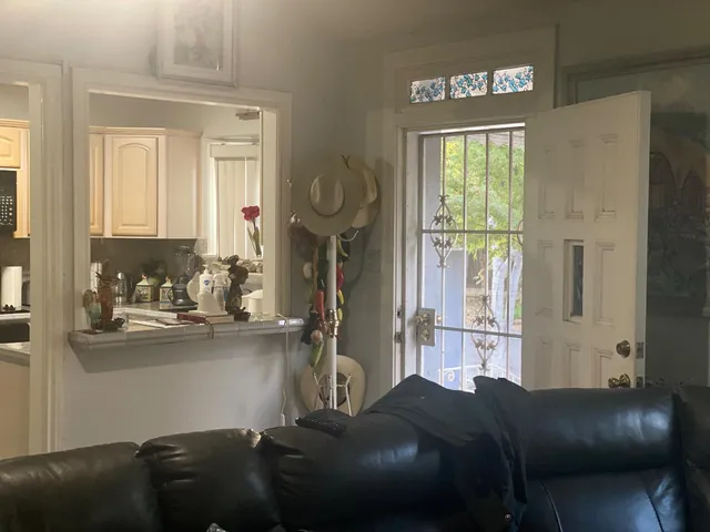 a view of a tree in a room