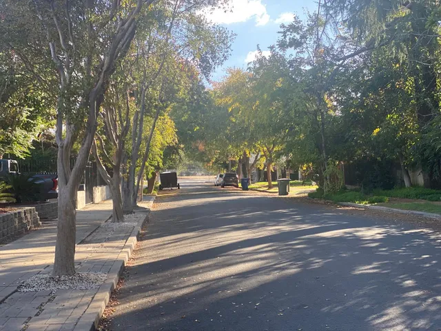 a view of street with trees