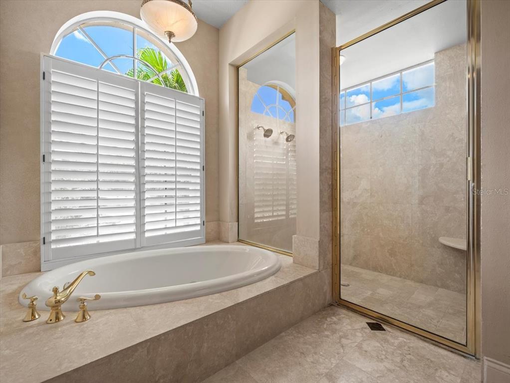 4529 Cheval Boulevard Lutz, FL 33558 - Photo 43 of 83 a bathroom with a tub and a shower