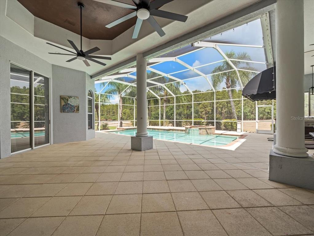 4529 Cheval Boulevard Lutz, FL 33558 - Photo 62 of 83 a view of an empty room with a floor to ceiling windows and chandelier