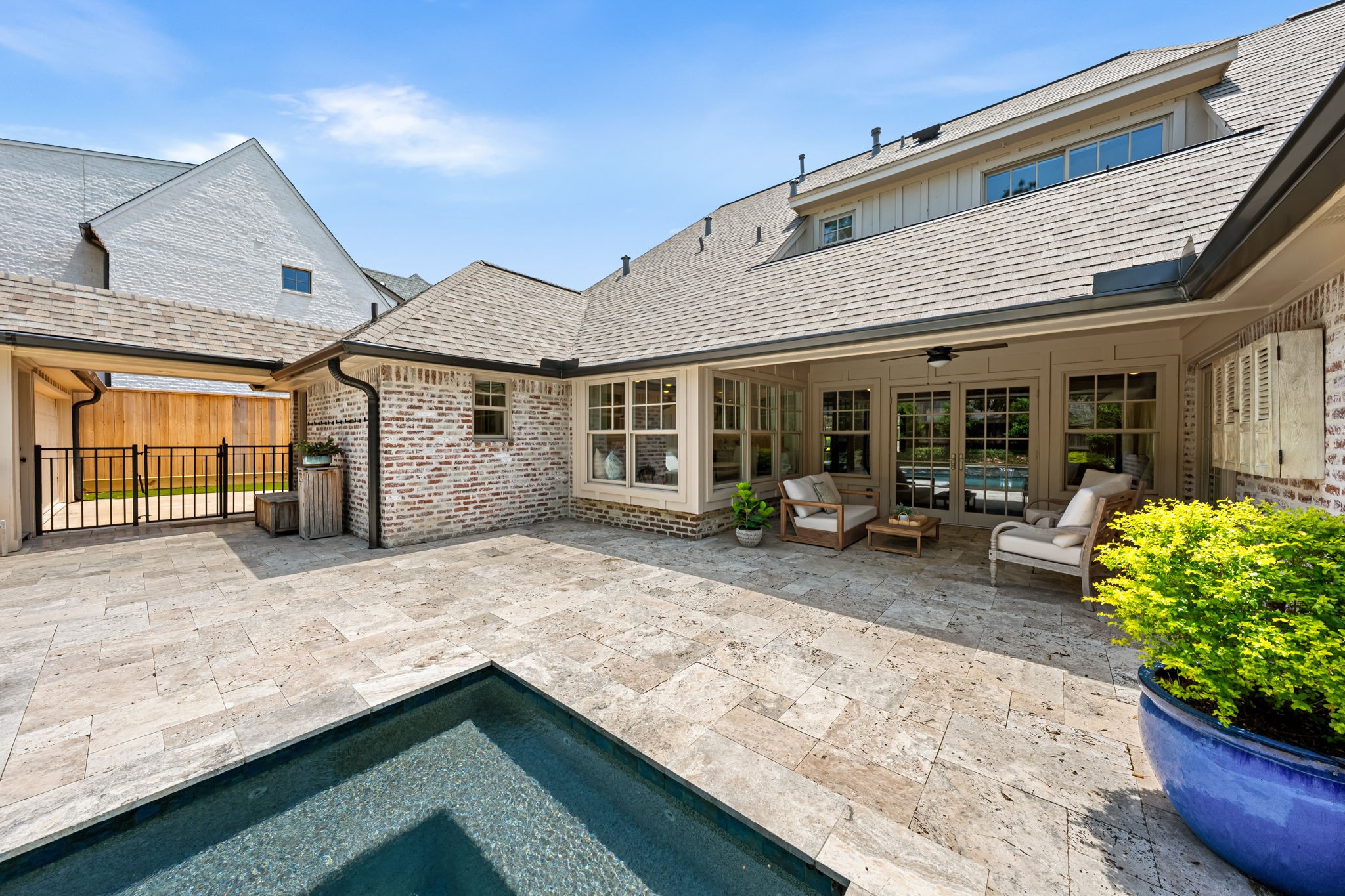 13614 Apple Tree Road Houston, TX 77079 - Photo 33 of 38 a view of a house with backyard porch and sitting area