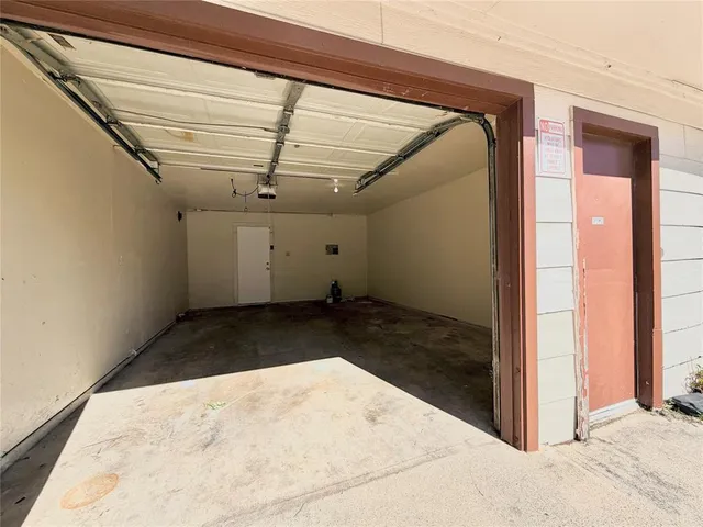 a view of a garage