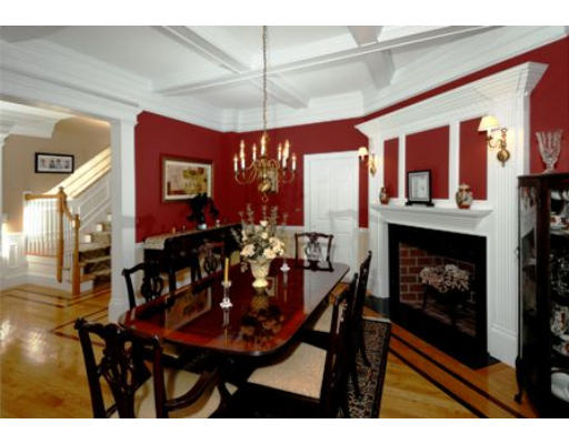 532 Lexington Road Concord, MA 01742 - Photo 5 of 20 a view of a dining room with furniture and chandelier