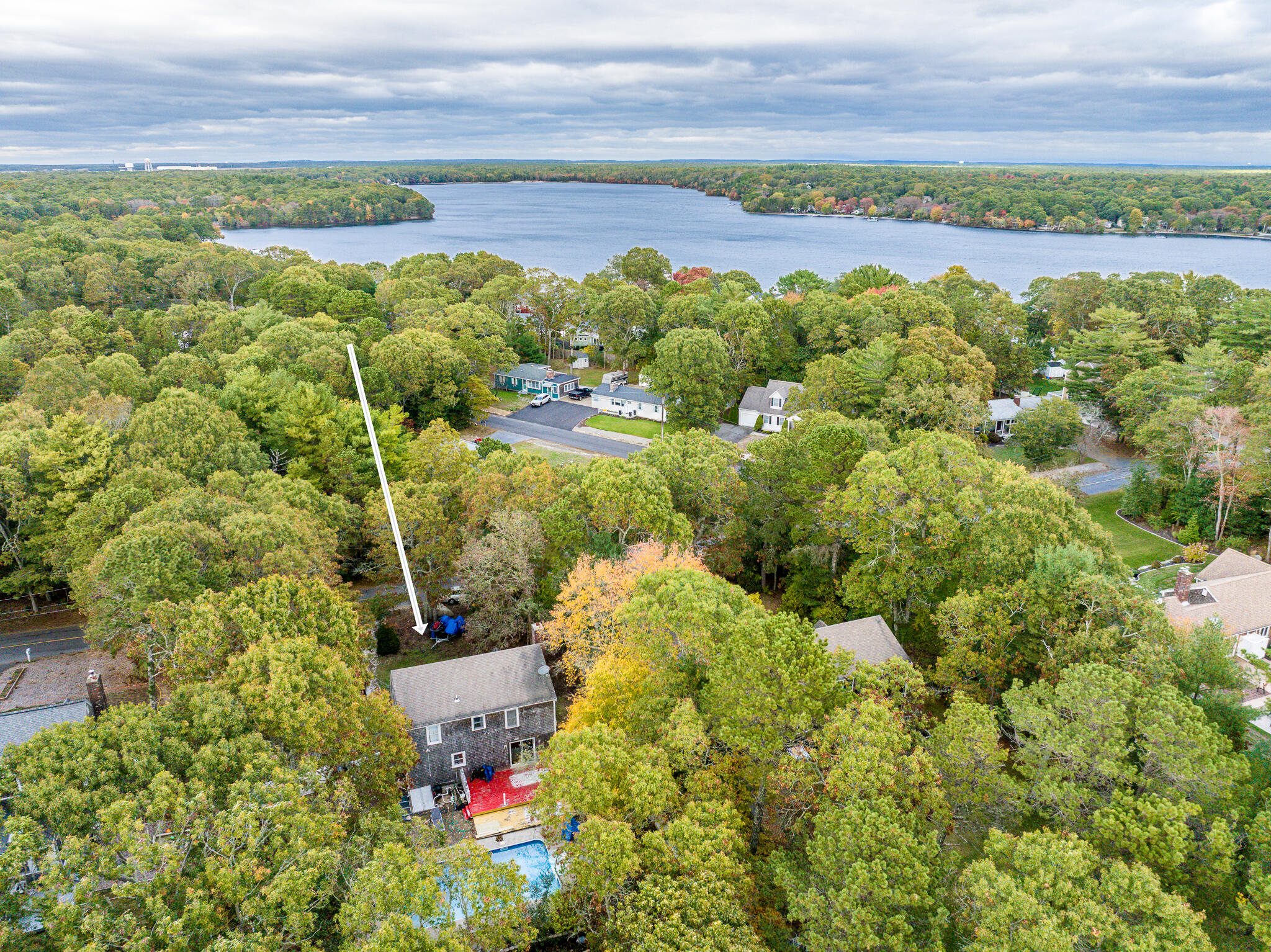 191 James Circle Mashpee, MA 02649 - Photo 11 of 12 a view of lake with mountain