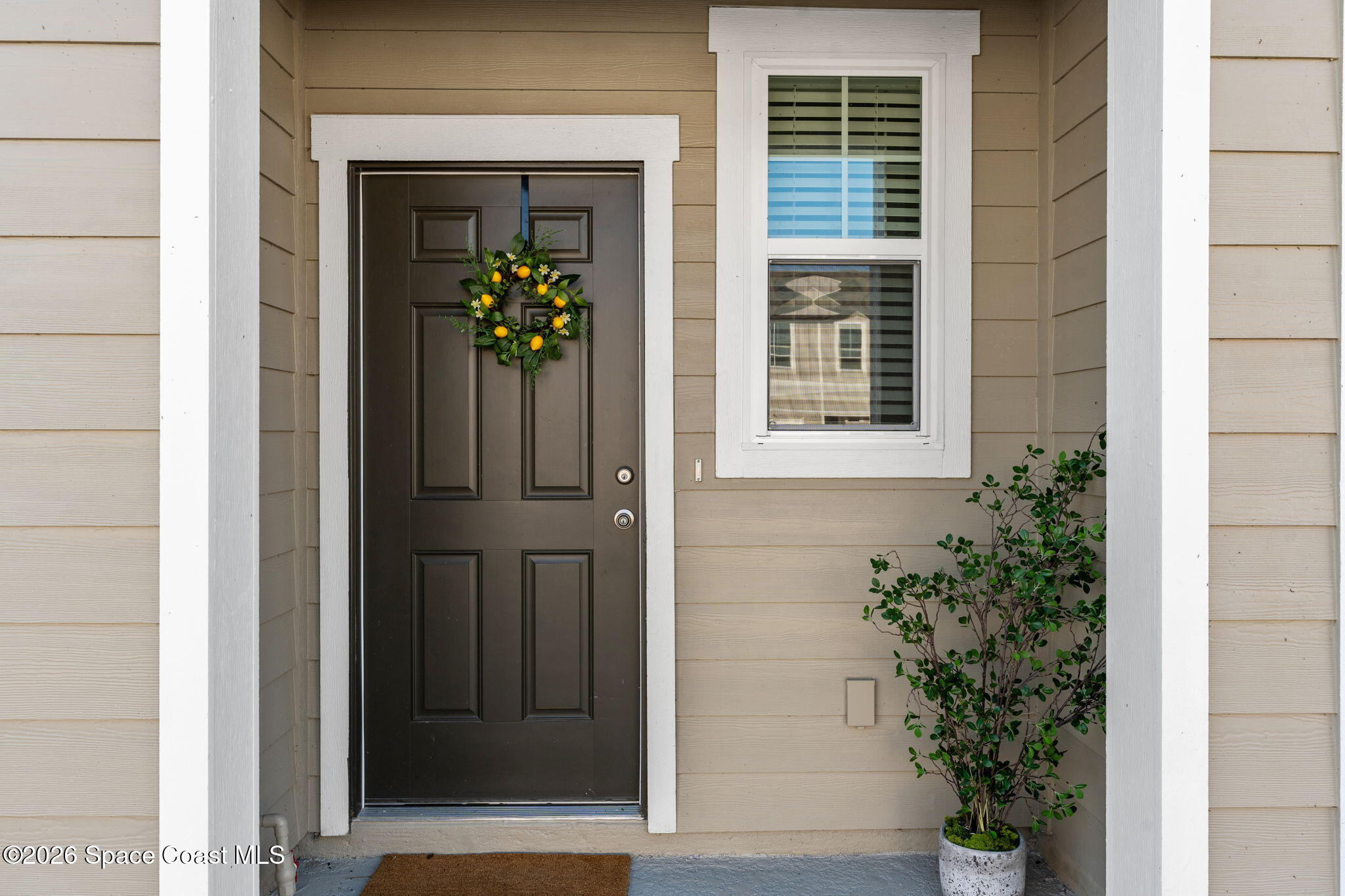 a view of front door of house