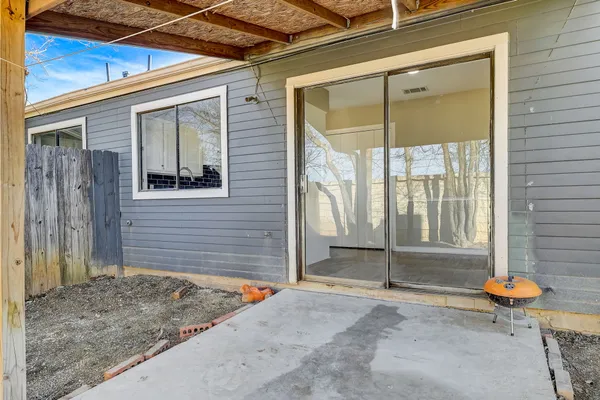 a backyard of a house