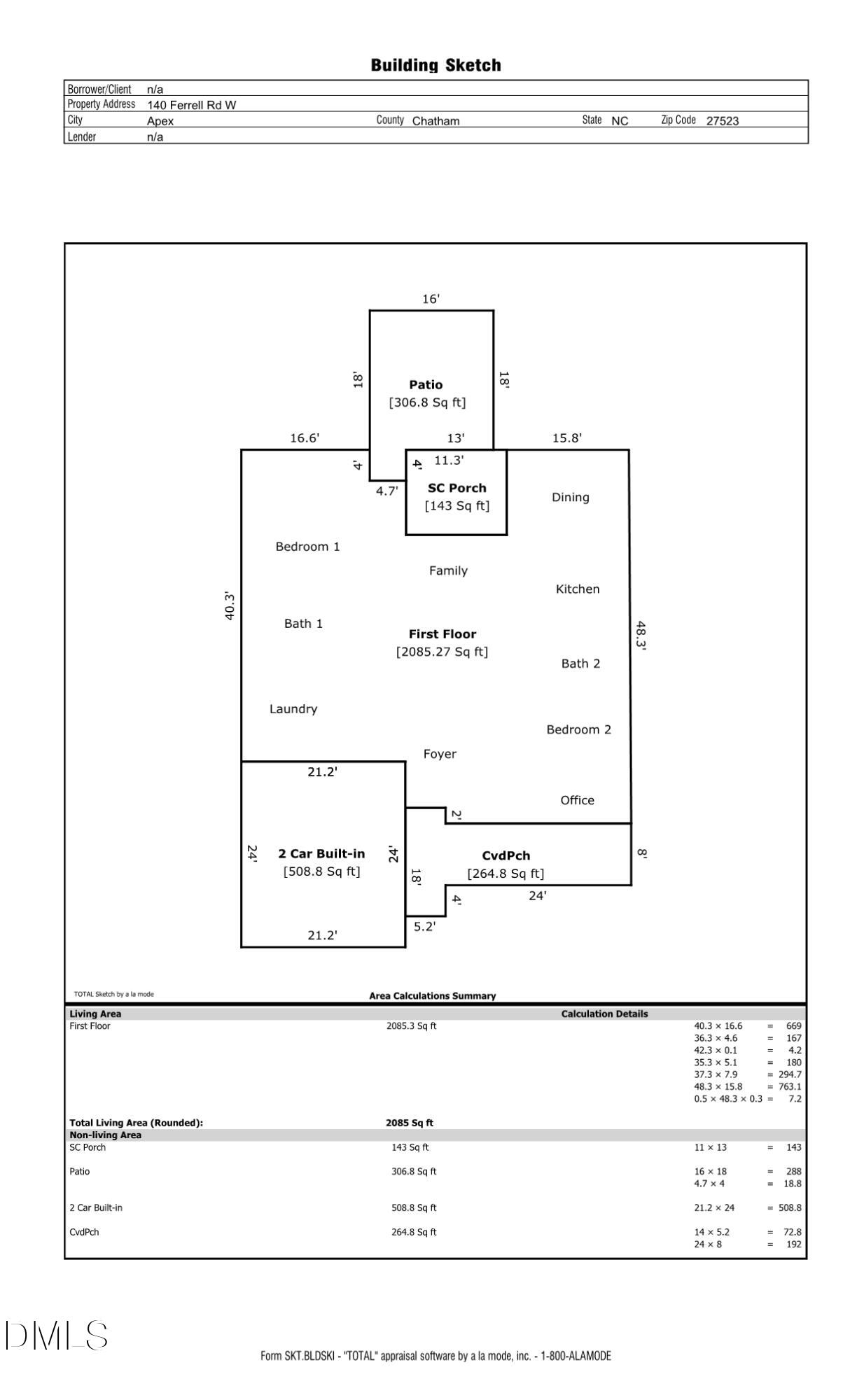 140 Ferrell Road West Apex, NC 27523 - Photo 50 of 50 Measurements_140FerrellRdWApex1