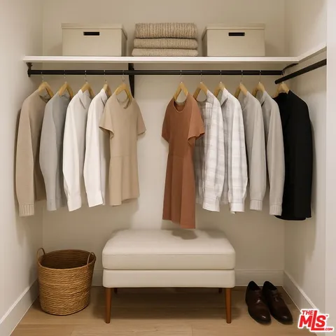 a bedroom with furniture and a window