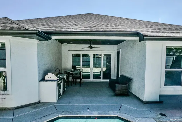 a black and white photo of a painting