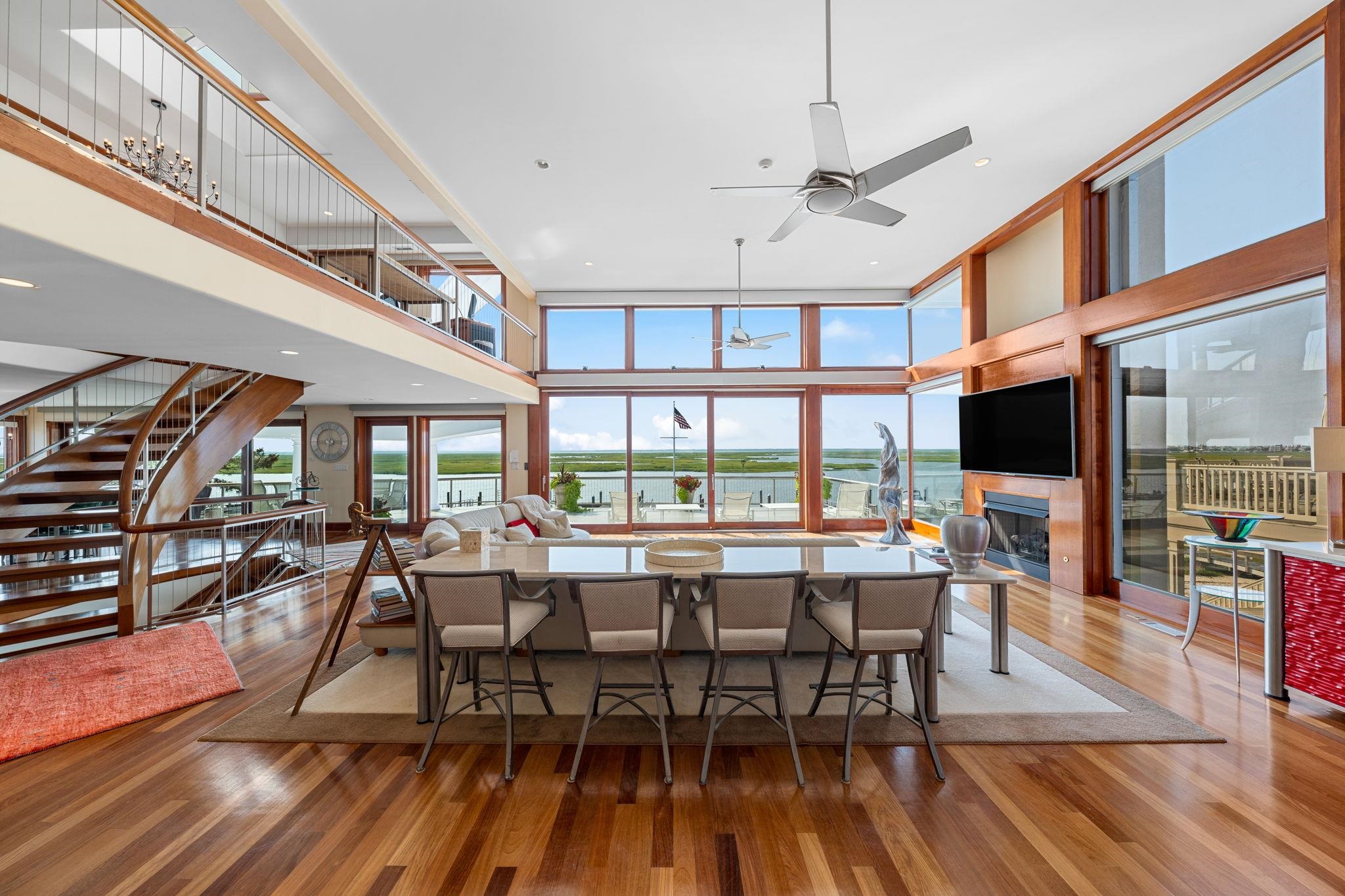 5878 Ocean Drive Avalon, NJ 08202 - Photo 20 of 50 a view of a dining room with furniture window and wooden floor