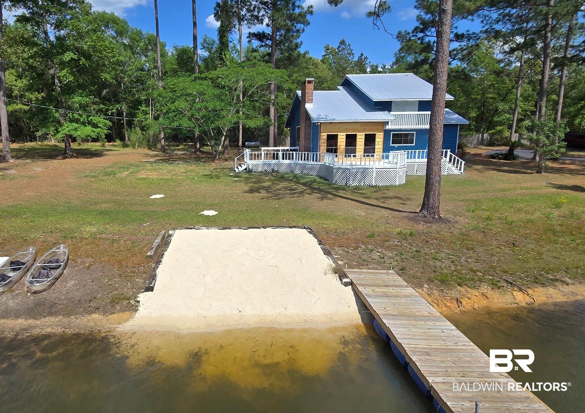 3160 Old Castleberry Road Brewton, AL 36426 - Photo 30 of 36 Waterfront property featuring a private sandy beach and a wooden dock