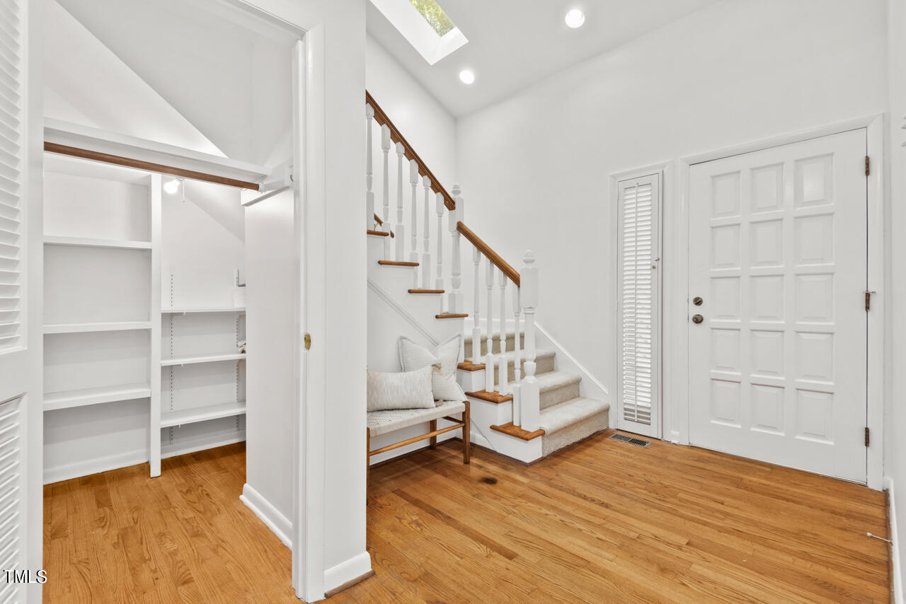 50 Stoneridge Road Durham, NC 27705 - Photo 5 of 40 a view of entryway and hall with wooden floor