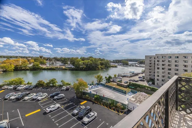 a city view from a balcony