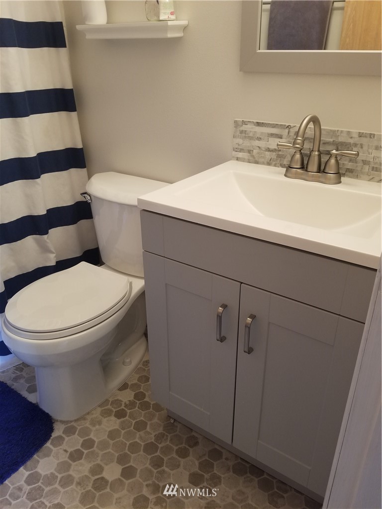 467 Spring Lane Sedro-Woolley, WA 98284 - Photo 22 of 26 a bathroom with a sink a toilet and a mirror