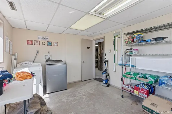a room with storage and utility