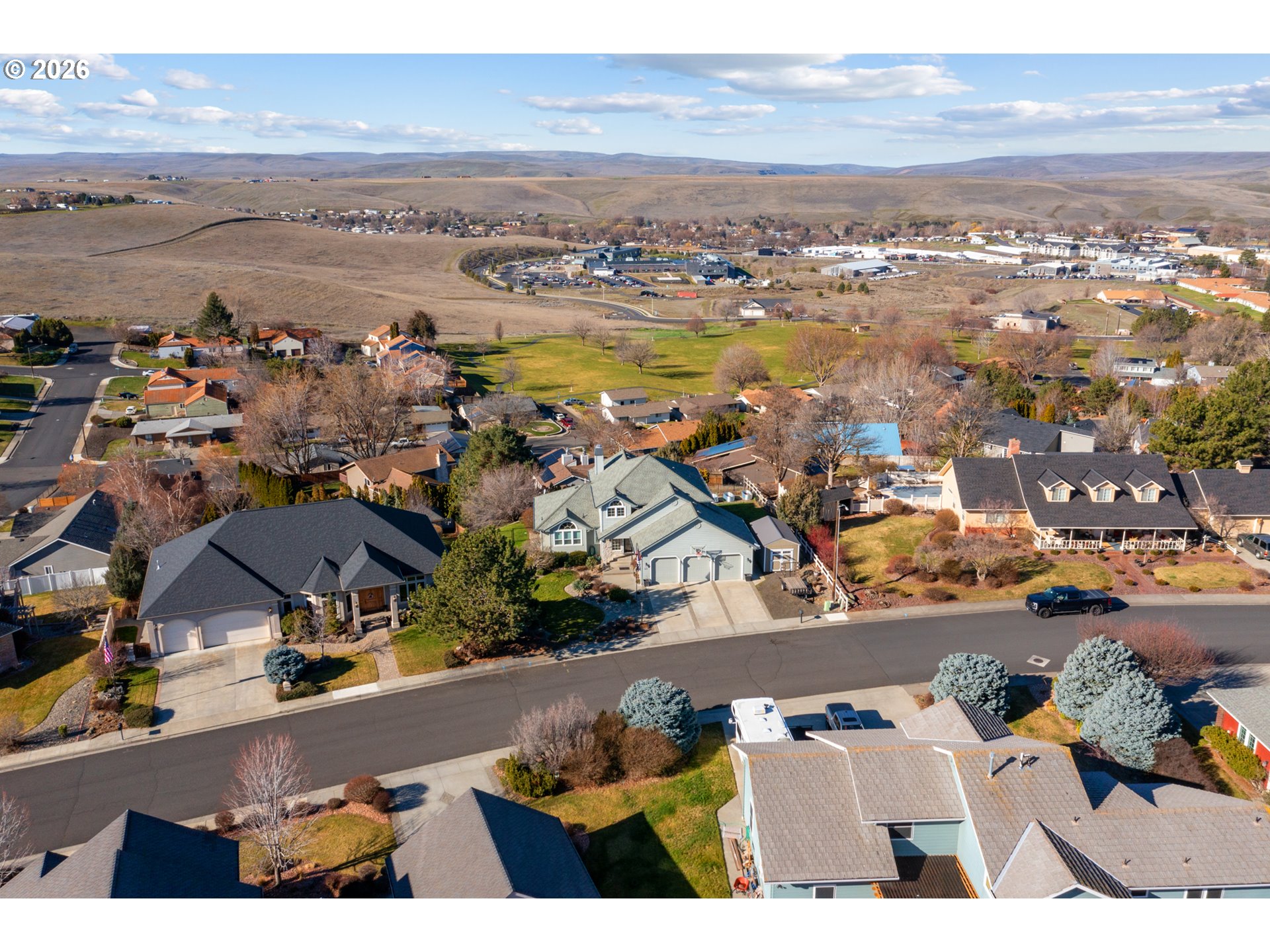1741 Southwest 18th Street Pendleton, OR 97801 - Photo 37 of 38 an aerial view of residential building with ocean view