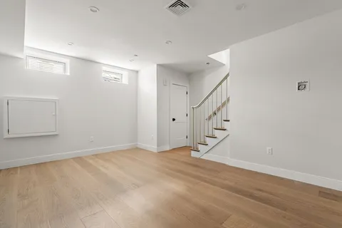 a view of an entryway with staircase