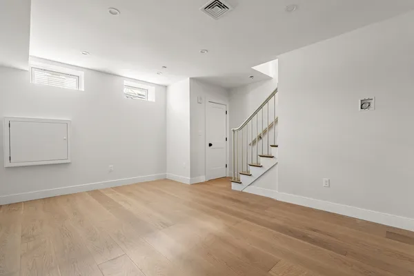 a view of an entryway with staircase