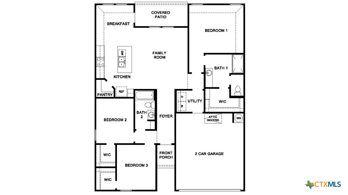2317 Saffron Road Temple, TX 76501 - Photo 2 of 22 a picture of a floor plan