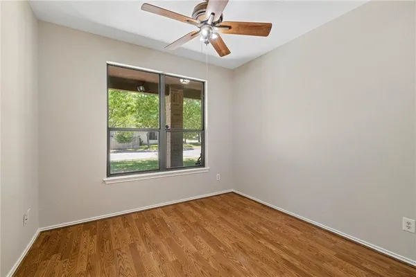 an empty room with a window