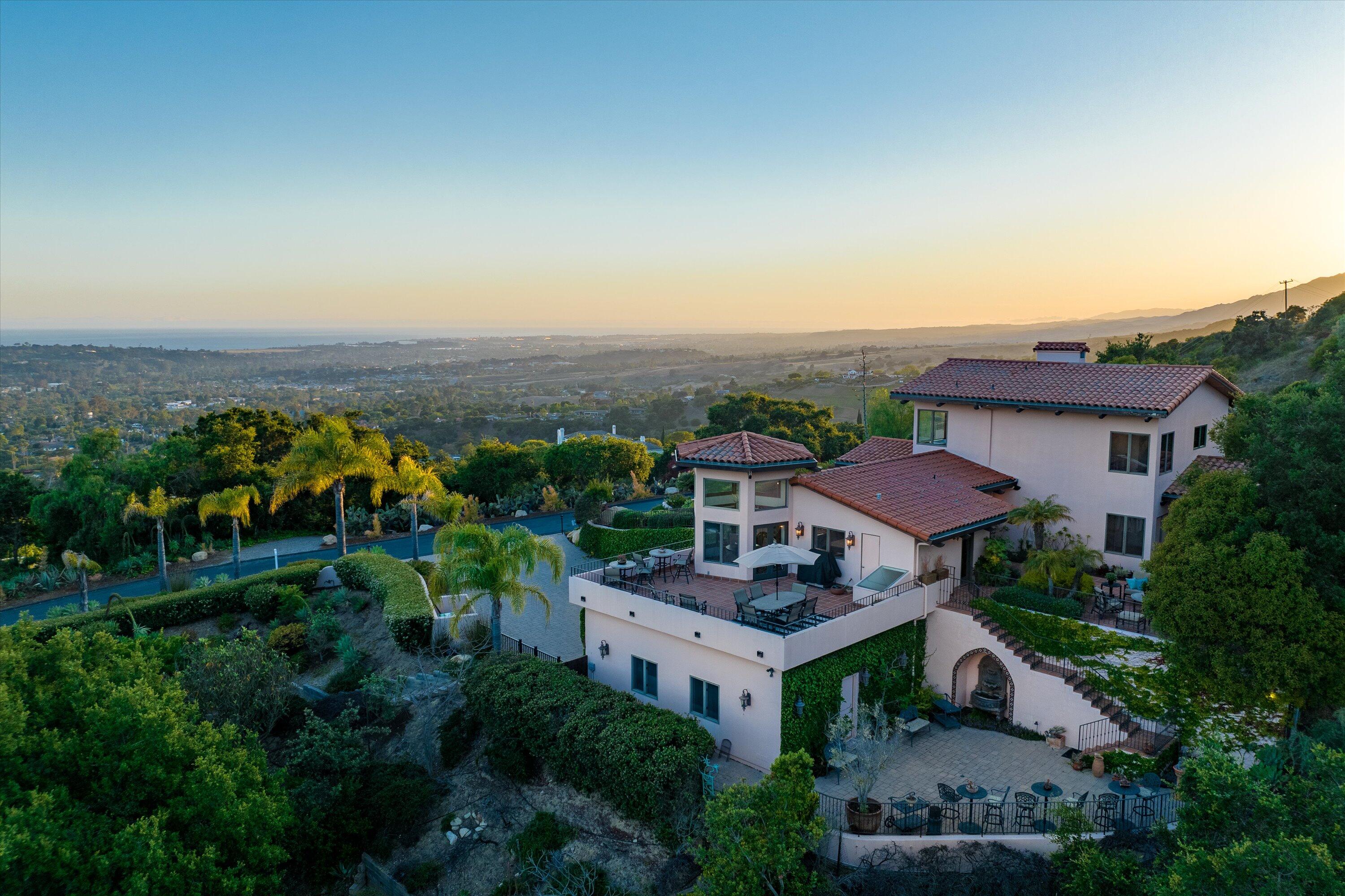 1260 Northridge Road Santa Barbara, CA 93105 - Photo 40 of 46 Aerial Dusk1_1260 Northridge