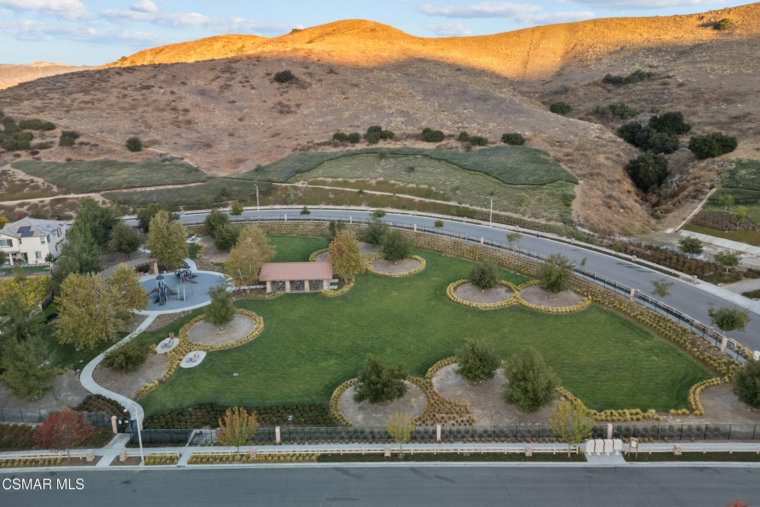 161 White Bark Lane Simi Valley, CA 93065 - Photo 74 of 83 an aerial view of a house with garden space and mountain view in back