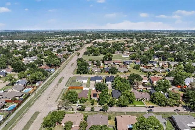 an aerial view of a city