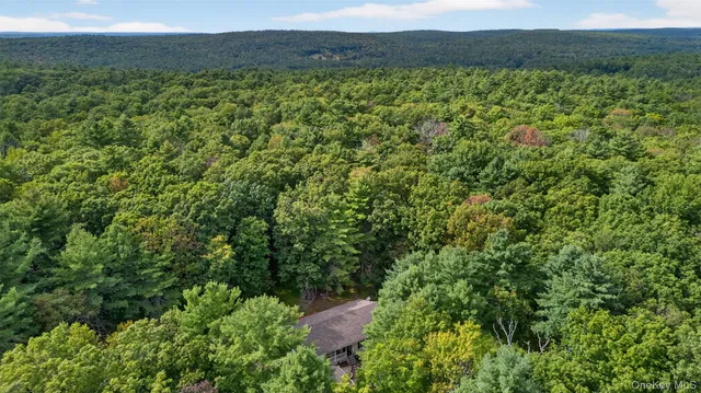 a view of lake with green space