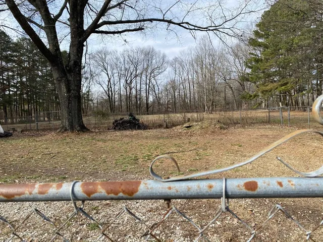 a view of a yard with an outdoor space