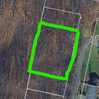 a view of a backyard with a small yard and potted plants