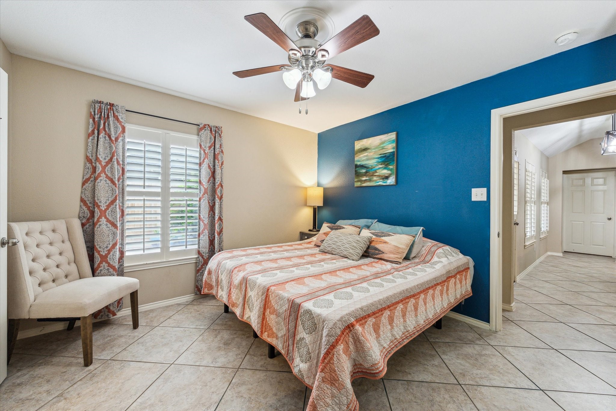 26311 Shady Walk Lane Katy, TX 77494 - Photo 17 of 25 a bedroom with a bed and a couch