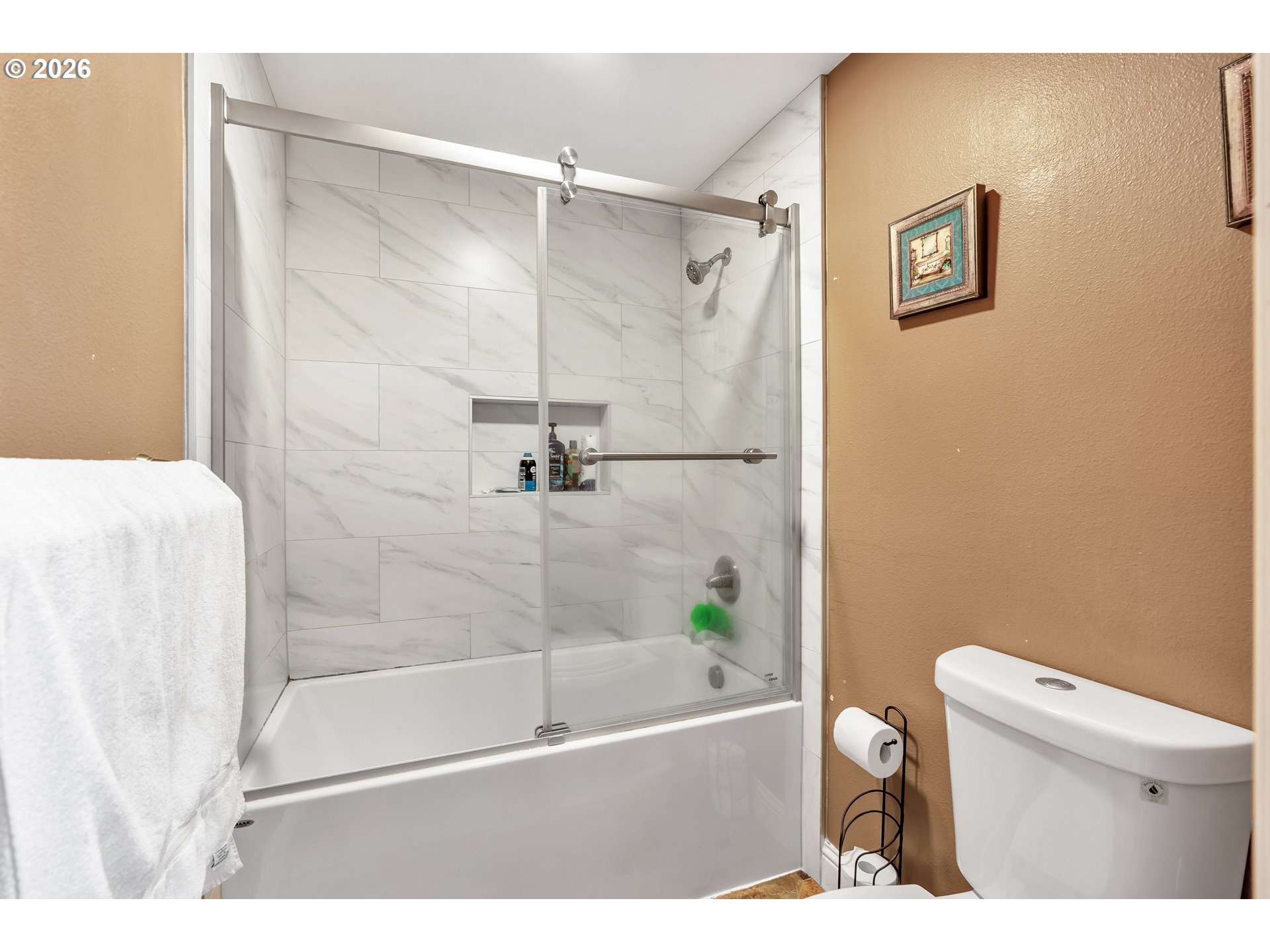 21498 Southwest Jay Street Beaverton, OR 97003 - Photo 31 of 47 a bathroom with a shower and a toilet