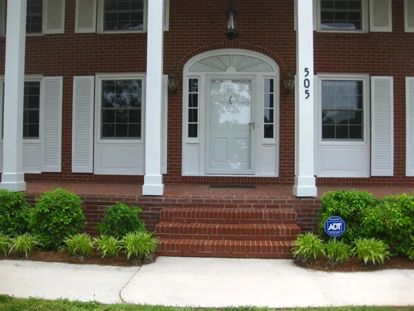 a front view of a house