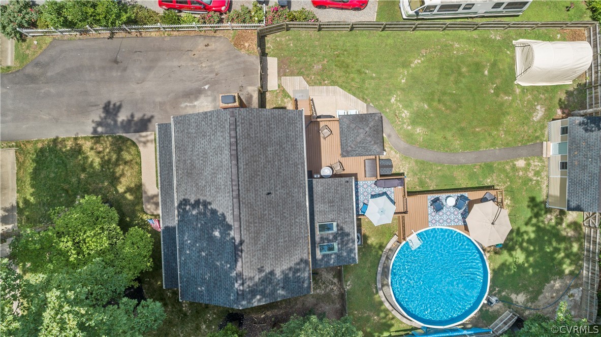 10806 Ridgerun Road Chesterfield, VA 23832 - Photo 3 of 48 an aerial view of a house with a swimming pool