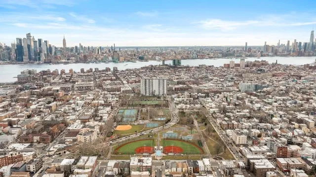 a view of a garden with a lake