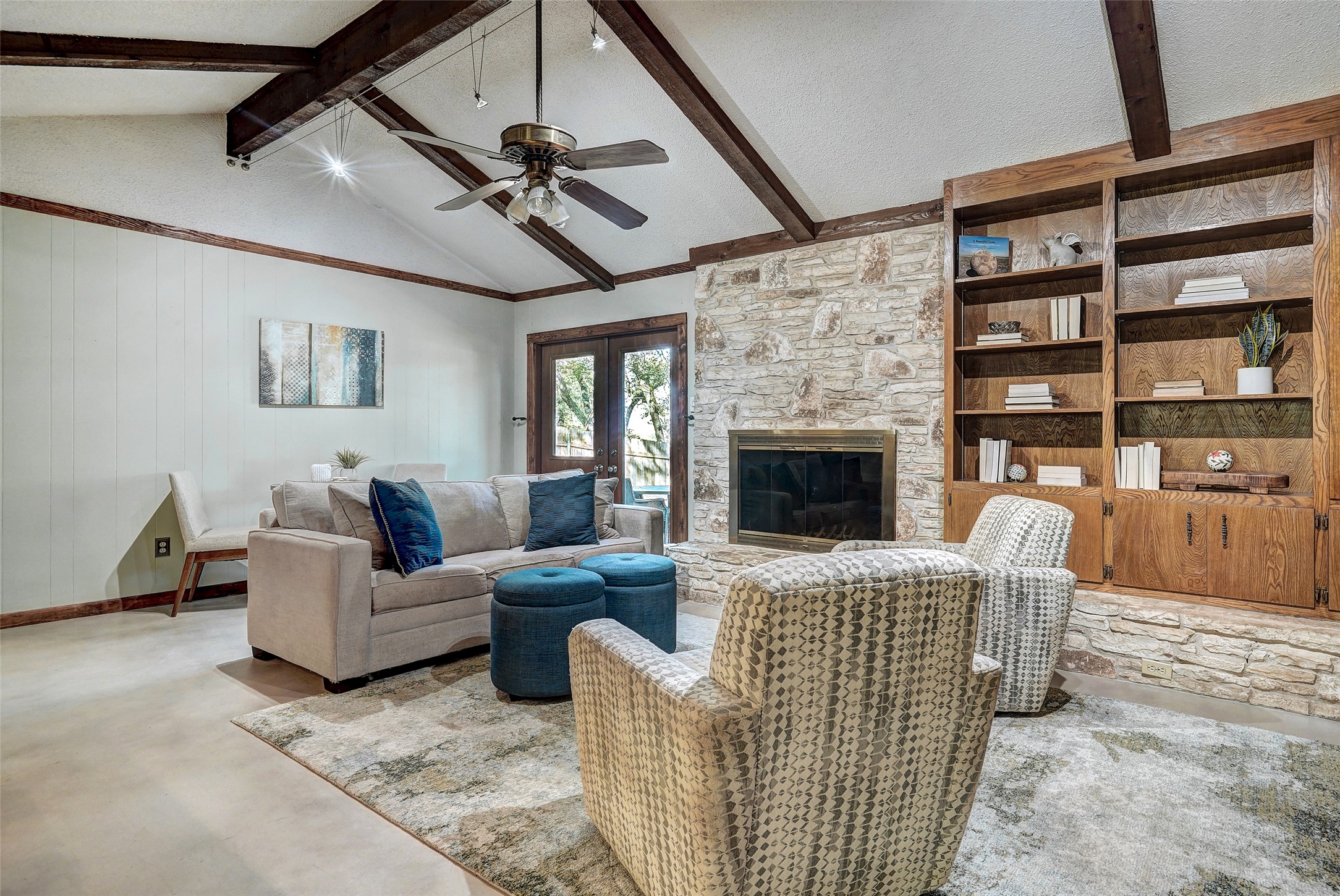 1105 North Riviera Circle Cedar Park, TX 78613 - Photo 13 of 32 a living room with furniture and a fireplace