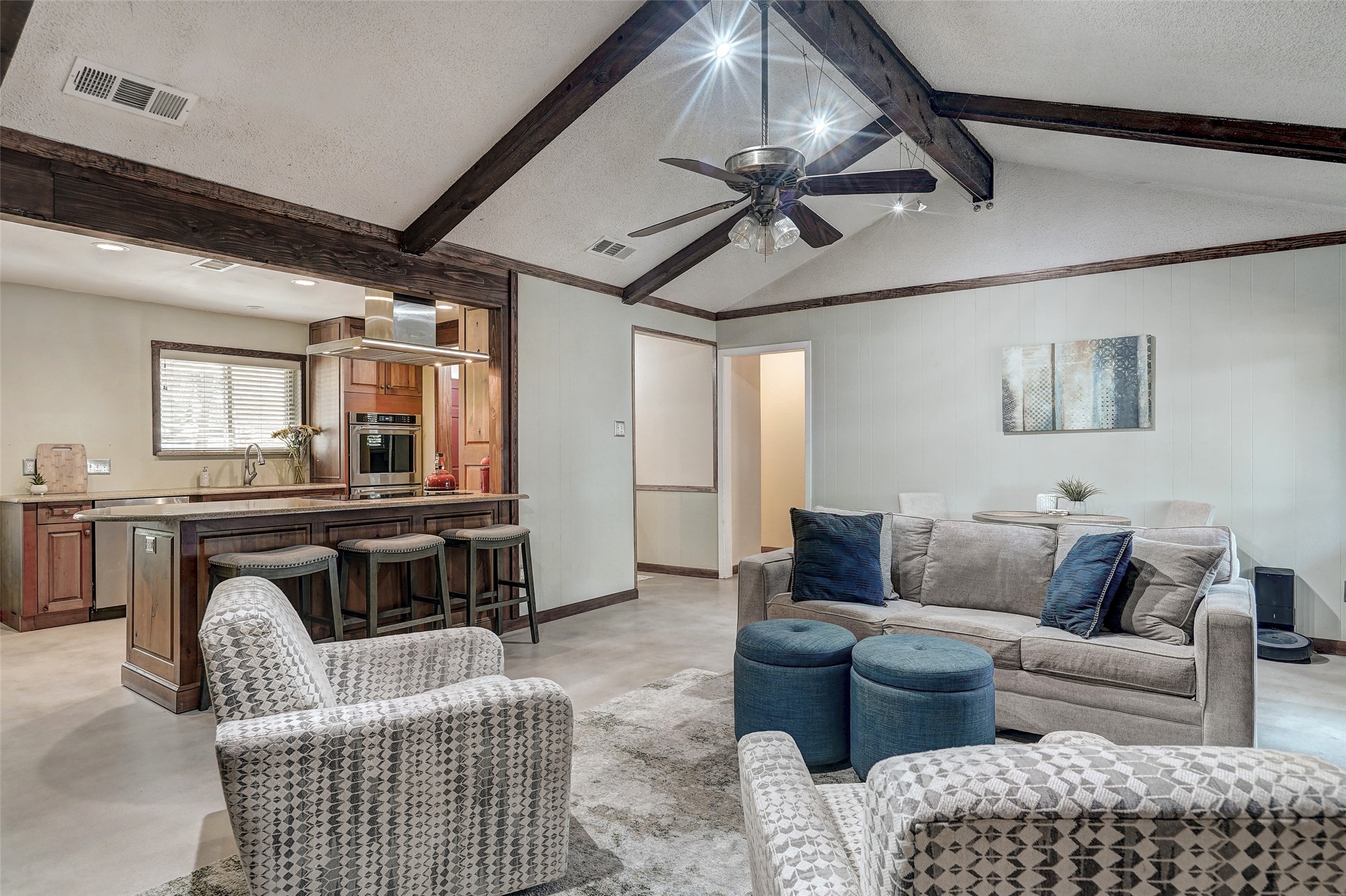 1105 North Riviera Circle Cedar Park, TX 78613 - Photo 14 of 32 a living room with furniture and a wooden floor