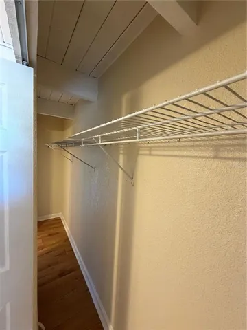 a view of a walk in closet