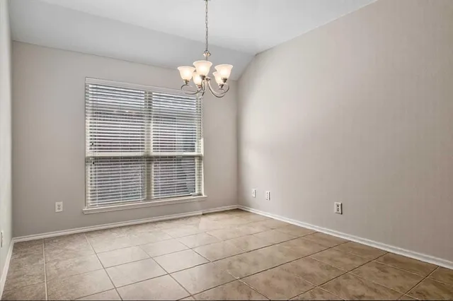 a view of livingroom with chandelier