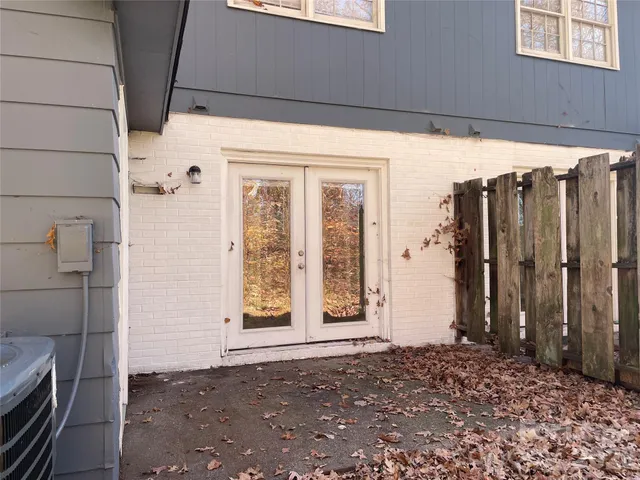 a view of a house with a wooden door