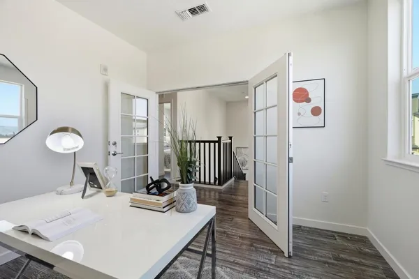 a very nice looking room with a wooden floor