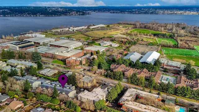 an aerial view of multiple house